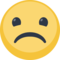 Frowning Face emoji on Facebook